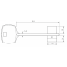 6-Lever Offset Gun Safe Key Blank LD001