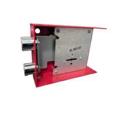 6-Lever Gun/Ammo Box Safe Lock - 120mm Red Steel Double Bolt