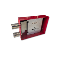 6-Lever Red Steel Gun Safe Lock - Double Bolt 120mm