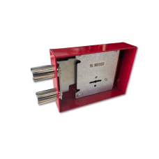 6-Lever Red Steel Gun Safe Lock - Double Bolt 120mm