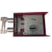 6-Lever Offset Gun Safe Lock - 122mm Red Steel Double Bolt