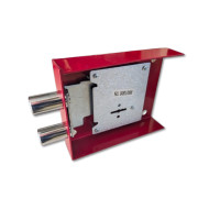 Heavy-Duty 6-Lever Gun Safe Lock - 136mm Red Steel