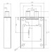 Heavy-Duty 6-Lever Gun Safe Lock - 136mm Red Steel