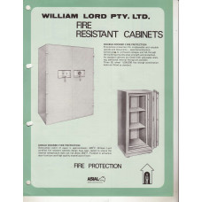 William Lord Fire Resistant Cabinets RD RS Brochure William Lord Fire Resistant Cabinets RD RS Brochure