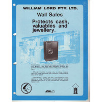 William Lord Wall Safes Brochure
