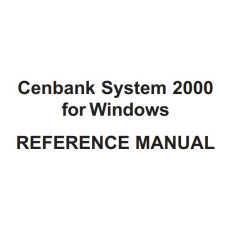 Cenbank System 200 Referance Manual