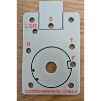 Combination Lock Drill Point Template